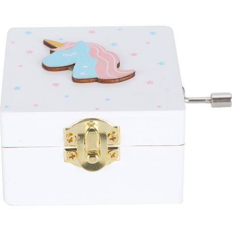 Coffret DIY Boîte à Musique en Bois à Manivelle Blanche - Décoration Maison Cadeau Anniversaire Noël (1/5)
