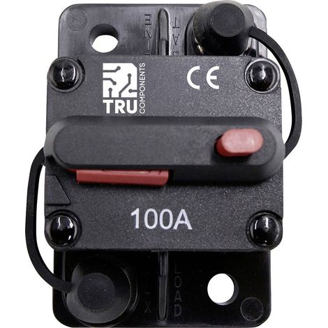 TRU COMPONENTS TC-13596600 Disgiuntore 100 A Nero 1 pz.