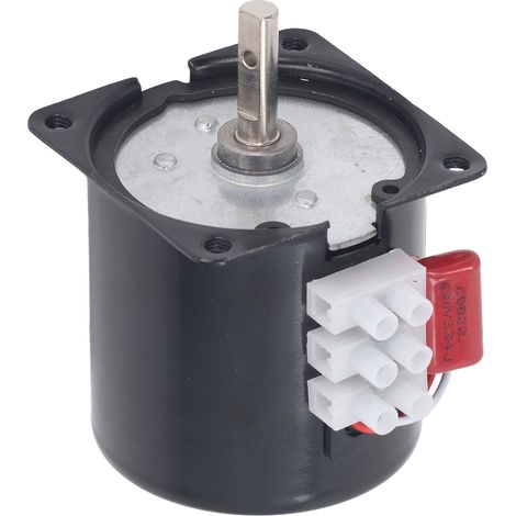 Motoréducteur 220 V à micro-réduction de vitesse, aimant permanent, synchrone, axes centraux 7 mm avec trou, 5 tr/min (1/5)