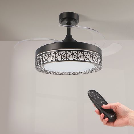Ventilateur de plafond LED Aqua Noir - Ledme - LM8818 (1/5)