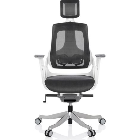 [NEUWERTIG] Hjh Office Bürostuhl Drehstuhl Spektre Netzstoff Grau Armlehnen  B-Ware (1/2)