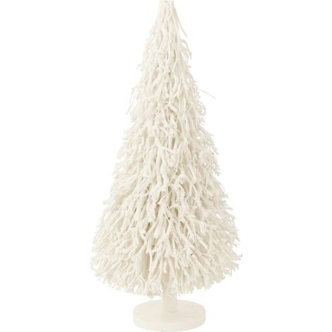 Sapin de Noël en Bois "Arbre à Thé" 90cm Blanc