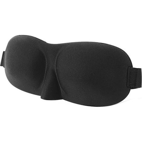 Masque de Nuit 3D Respirant Ajustable pour Hommes et Femmes, Noir - Confort Optimal et Zéro Lumière (1/5)