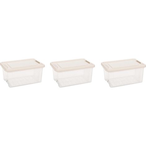 Lot de 3 Boîtes de Rangement "Tide'n" 16L Transparent (1/5)