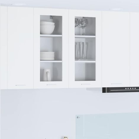 Hängeschrank mit Tür 2 pcs Weiß 40 x 31 x 80 cm Holzwerkstoff