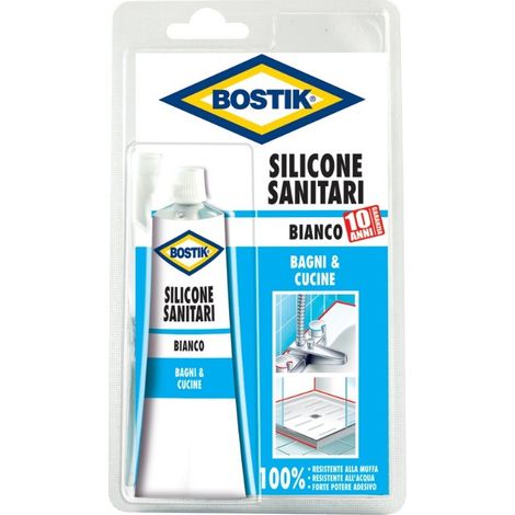 BOSTIK SILICONE SANITARI BLISTER 60 ML BIANCO BLISTER 12 PZ