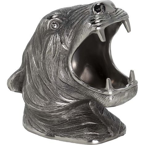 Silberner Champagnerkühler aus Aluminium Tiger 26x24x29 cm (1/5)