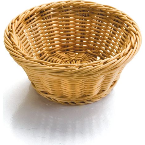 LACOR 63474 Corbeille à pain ronde, polypropylène, beige, 26 x 26 x 8 cm