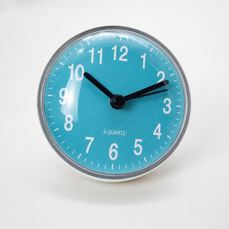 Mini horloge murale étanche à ventouse 7,5 cm bleu ciel bleu ciel 8 × 8 × 5 cm 200 g – Livraison gratuite