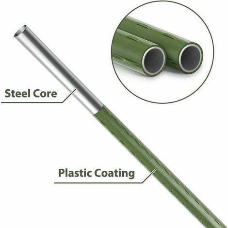 10 supporti per piante, paletti e aste di sostegno, paletti da giardino per interni/esterni (lunghezza 60 cm, diametro 8 mm) (1/5)