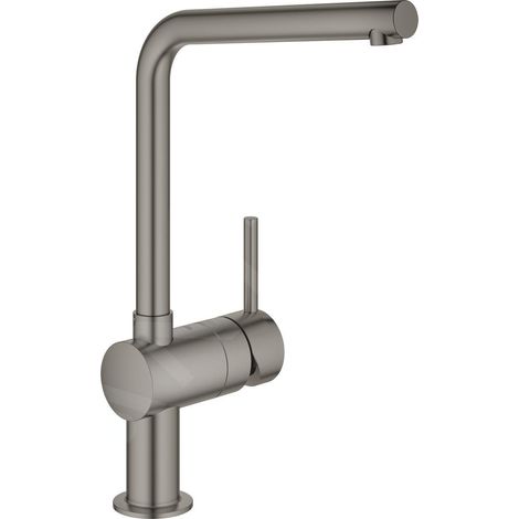 Grohe – Mitigeur monocommandé pour évier 210mm – Bec pivotant 360° – Débit max 11,5 l/min – Montage rapide – Sécurité contre reflux (1/6)