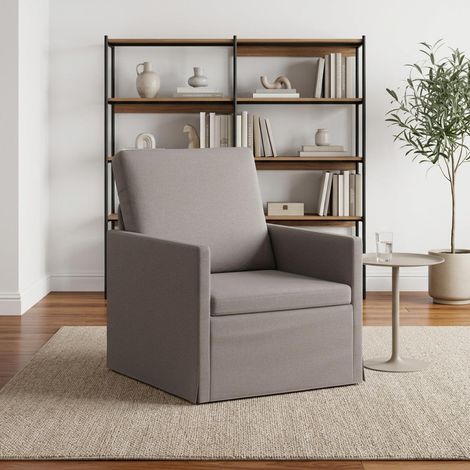 vidaXL Poltrona Tortora 70 x 81 x 82 cm Tessuto (1/5)