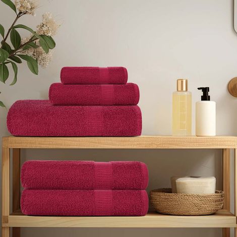 vidaXL 12 Piece Towel Set "FROGN" Bordeaux 360 gsm (1/5)