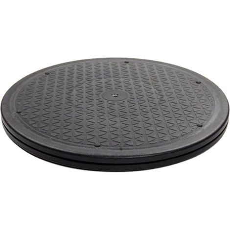 Support Pivotant Robuste 12 Pouces Roulements à Billes Acier pour Moniteur TV Plateau Tournant Noir (1/4)