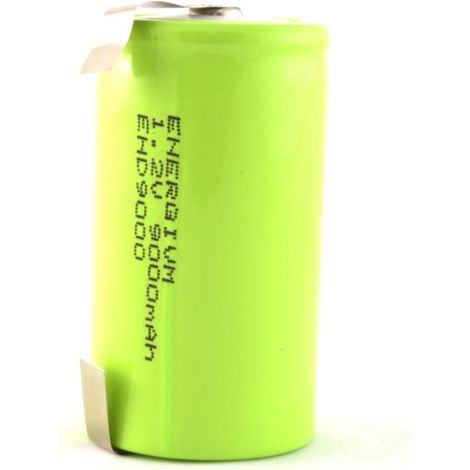 Bateria D/R20 9000mA 1.2V NiMh Medidas 33x60mm Con Terminales Para Soldar