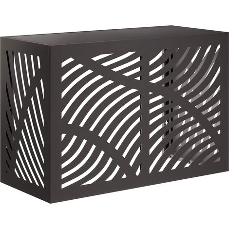 Air Conditioner Cover Black 90 x 40 x 60 cm Steel vidaXL (1/4)
