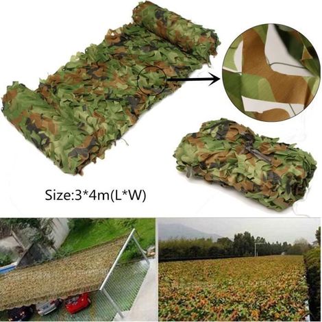 Filet de Camouflage Camo Armée 3m x4m Camping Militaire Chasse Soldat Forêt (1/4)
