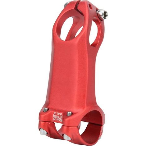 Potence de vélo ZTTO XC AirOperated à angle négatif en alliage d'aluminium (rouge 80 mm) (1/5)