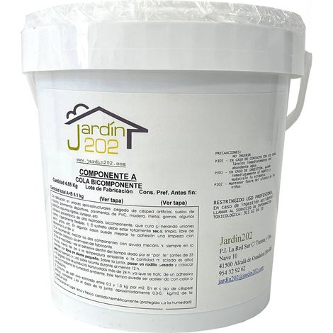 Adhesivo para Césped Artificial y Caucho Alta Fijación Bicomponente 5.5Kg y 11Kg Pegamento Exterior e Interior 5.5 Kg -