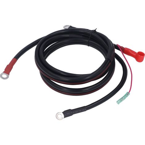 Câble de batterie noir 2m cuivre pur pour moteur hors-bord Parsun Powertec 15-85HP, câble électrique de remplacement 10mm² avec fusible (1/5)