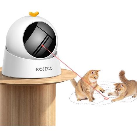 Jouet pour Chat,Jouet Chat interactif avec Batterie 1000mAh,Base magnétique à 360°,Suivi de Mouvement aléatoire, Veille Automatique et 3 Modes de Vitesse,Jouet interactif pour Intérieure Chat Chatons (1/5)