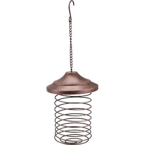 Mangeoire à Oiseaux en Fer Alimentation Suspendue Extérieure Portable Oiseaux Sauvages Support de Boule de Graisse Feedee Parc Jardin Animal de (1/3)
