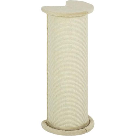 Griffoir pour chat, modèle d'angle, gain de place, 35 cm x 35 cm x 85 cm, blanc crème Ce produit est fabriqué avec des m (1/5)