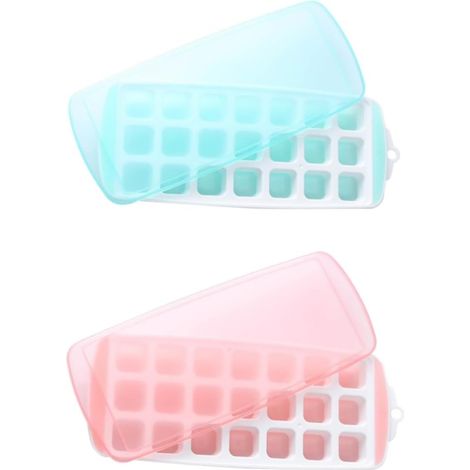 VOSAREA 2pcs Bac à Glaçons avec Couvercle en Pp et Tpe, Moules (1/5)