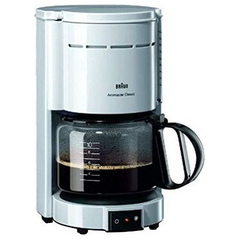 Braun KF47BK Aromaster Macchina da caffe' con filtro Manuale 10 tazze 1000 W Antígoccia Spegnimento Automatico colore Nero Bianco (1/2)