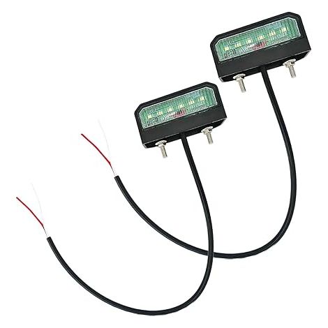 Plaque d'Immatriculation LED, Éclairage de Plaque Véhicule Imperméable 1224V, Feux pour Voiture, Remorque, Camion, Bateau (1/5)