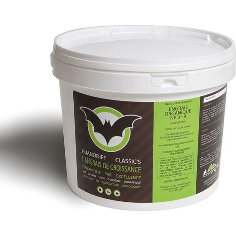 Engrais GUANODIFF Classic's - seau de 2 kilos - Guano Diffusion