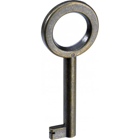 Hettich Buntbart-Schlüssel brüniert 65 x 4 mm Stahl, brüniert, 1 Stück Möbelbeschläge