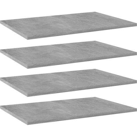 Bücherregal-Bretter 4 Stk. Betongrau 60x40x1,5 cm Holzwerkstoff