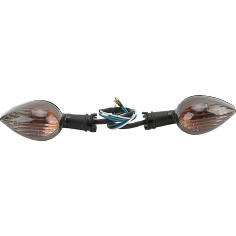 Par de luces intermitentes delanteras para motocicleta, 12V 6W, repuesto para YZF R1 2009-2014, color negro. (1/4)
