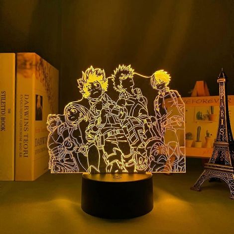 Lampe de nuit LED 3D SCSYV Anime My Hero Academia pour la décoration de chambre, cadeau d'anniversaire, veilleuse, gadget manga My Hero Academia (1/5)