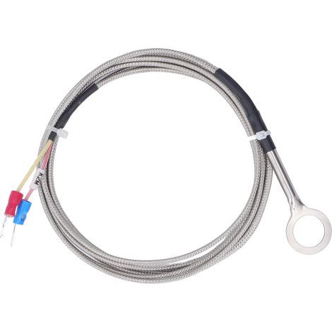 Thermoelement Typ K, 14 Durchmesser, Edelstahl 304, Messfühler 40 bis 1000 °C, 2 m / 6,6 ft (1/5)
