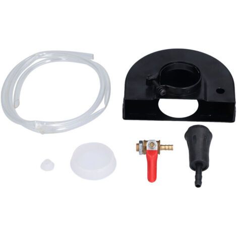 Housse anti-poussière pour meuleuse d'angle, réglable avec sortie d'eau et valve 1/4 pouce pour ponçage de surface (1/5)