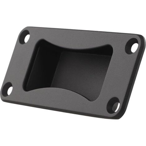 Poignée de porte encastrée noire pour armoires industrielles (1/5)