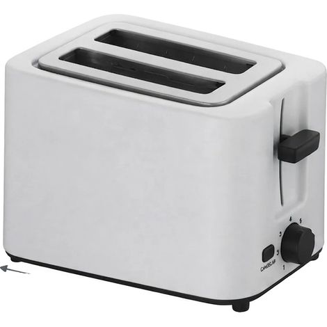 Toaster, 2-Scheiben, 6 Bräunungsstufen, Weiß, 700w, 2 Slots (1/2)