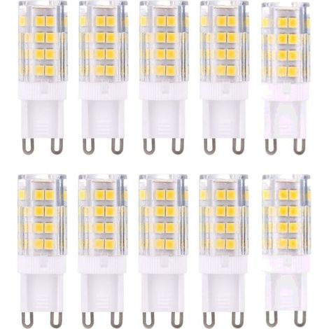 G9 LED Lampe Ampoules, Blanc Chaud 3000K 5W Lumiere équivalent aux ampoules halogènes de 40 W 420 lumens not dimmable, lot de 10 (1/5)