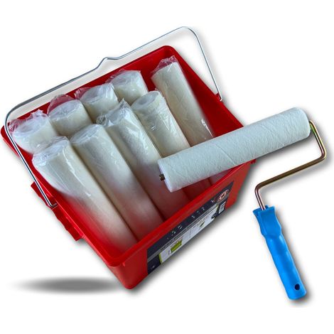 Pack peinture Velours 10 manchons 250 mm à vis 1 monture Seau - Quantité x 1 - Velours laqueur (1/5)
