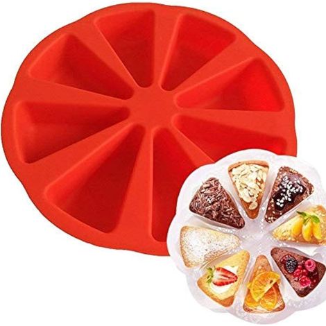 Lot de 2 moules triangulaires, 8 cavités, antiadhésifs, idéaux pour les brownies – (1/5)