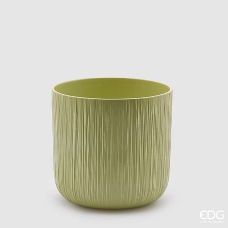 EDG Enzo De Gasperi Vaso Gen Aqua Ceramica Rilievo 18 cm