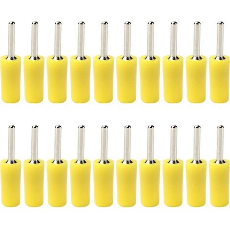 Kit de 20 connecteurs bananes mâles étanches en laiton nickelé de 2 mm, couleur jaune (1/5)
