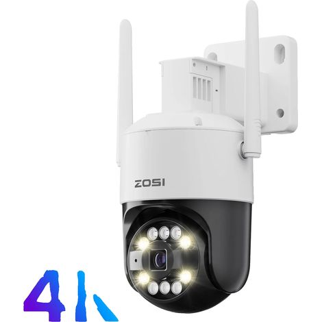 Telecamera di sicurezza, risoluzione 8MP, visione notturna intelligente, 1 telecamera da 8MP (1/2)