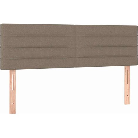 Maison Exclusive - Cabeceros tela gris taupe 144x5x78/88 cm (1/5)
