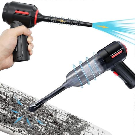 Aspirateur d'ordinateur 3 en 1, souffleur de poussière à air comprimé, aspirateur portable sans fil, kit de nettoyage de clavier, aérosol de nettoyage électrique pour ordinateurs - (1/5)