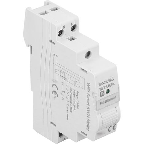 Compteur intelligent ATMS1603 double commande, contrôle via APP, AC 100-230V, mesure précise, usage domestique, monophasé, compatible Wi-Fi, économie d'énergie. (1/5)