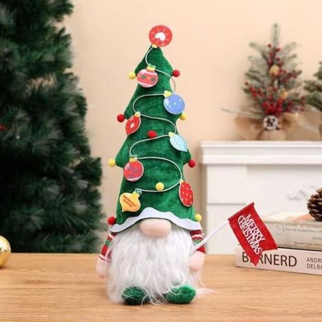 Poupée Gnome - Décoration De Noël En Tissu - 34x18x10 Cm - Sans Visage - 1 Pièce (1/4)