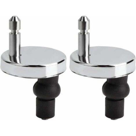 Universal toilet seat fixing set for toilet seat - Compatible with most standard toilet seats with automatic lowering system - Easy to install (1/4)